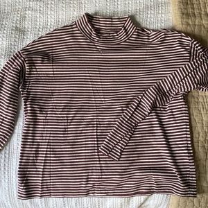 Everlane Boxy Mock Neck Long Sleeve